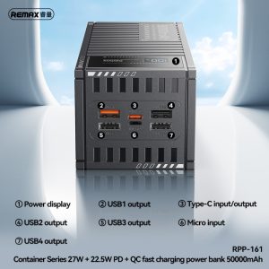 6-1000x1000 Power Bank Remax RPP-161 Container Series 50000mAh