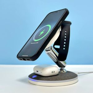 600x600 (4) Remax RP-W90 Bodi 3-in-1 Wireless Charging Station with MagSafe 22W
