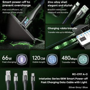 EDA0067160_B1 Remax RC-C117 1.2m 66W USB to Type-C