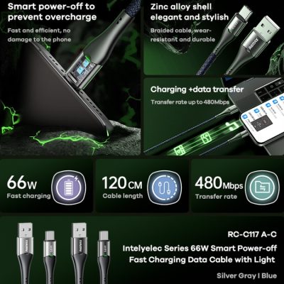 EDA0067160_B1 REMAX RC-C117 1.2m 66W USB to Type-C