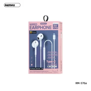 Remax TYPE C WIRED EARPHONES FOR MUSIC & CALLS 1.2M RM-570a